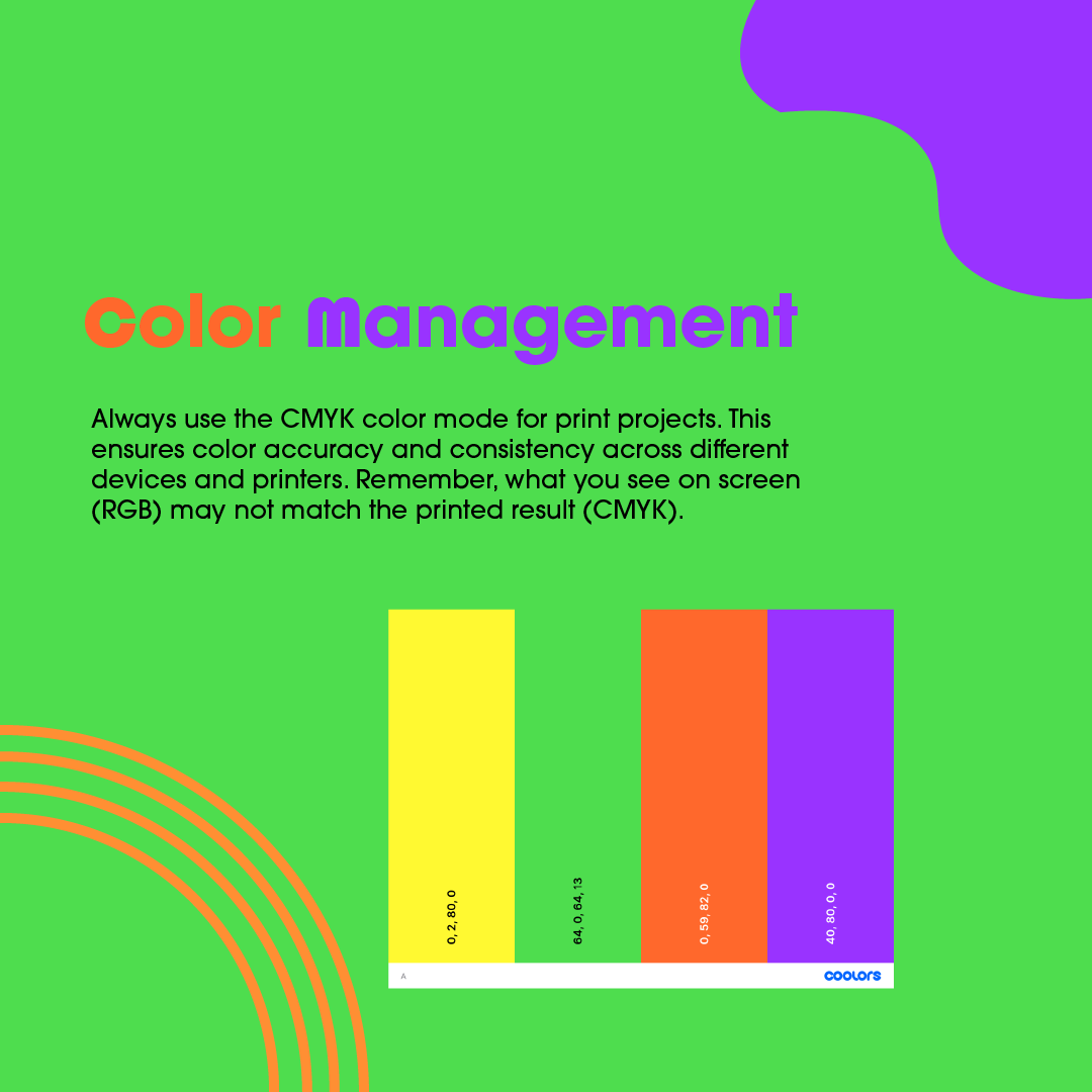 Optimizing Designs for Print — slide 2: color management (CMYK vs RGB)
