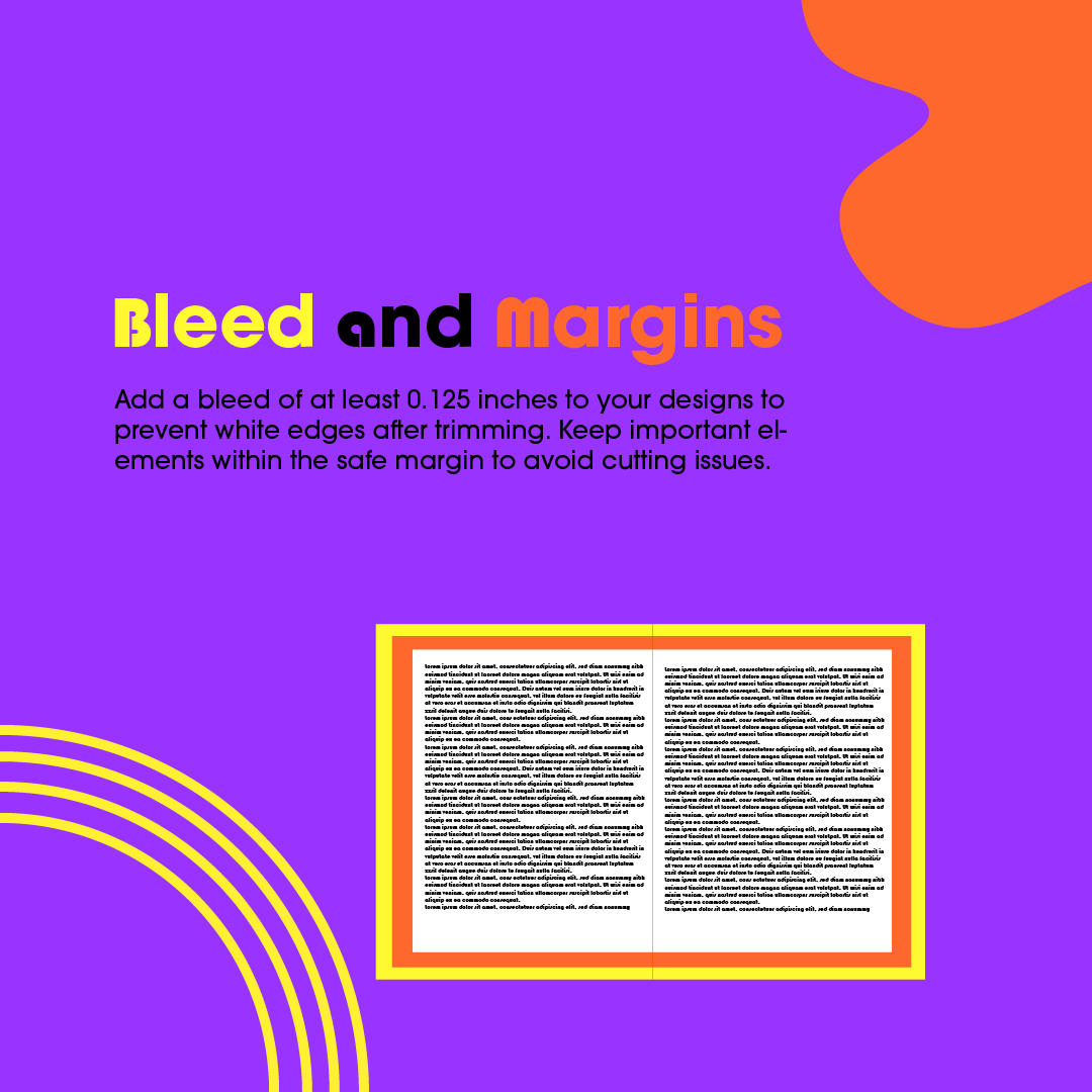 Optimizing Designs for Print — slide 4: bleed and margin set-up explained