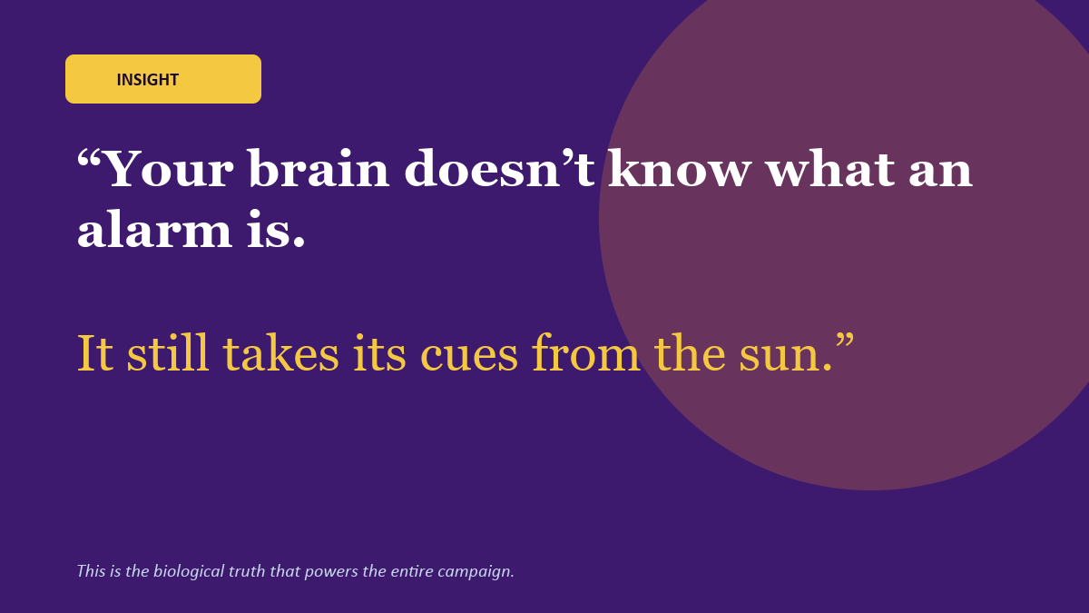 Philips Smart Sleep — insight: your brain still takes its cues from the sun