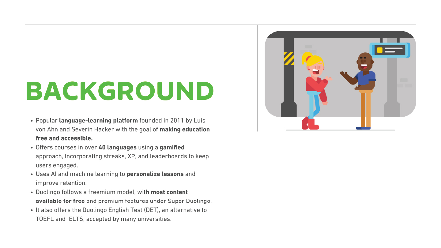 Duolingo Valentine's campaign — slide 2: brand context and audience strategy