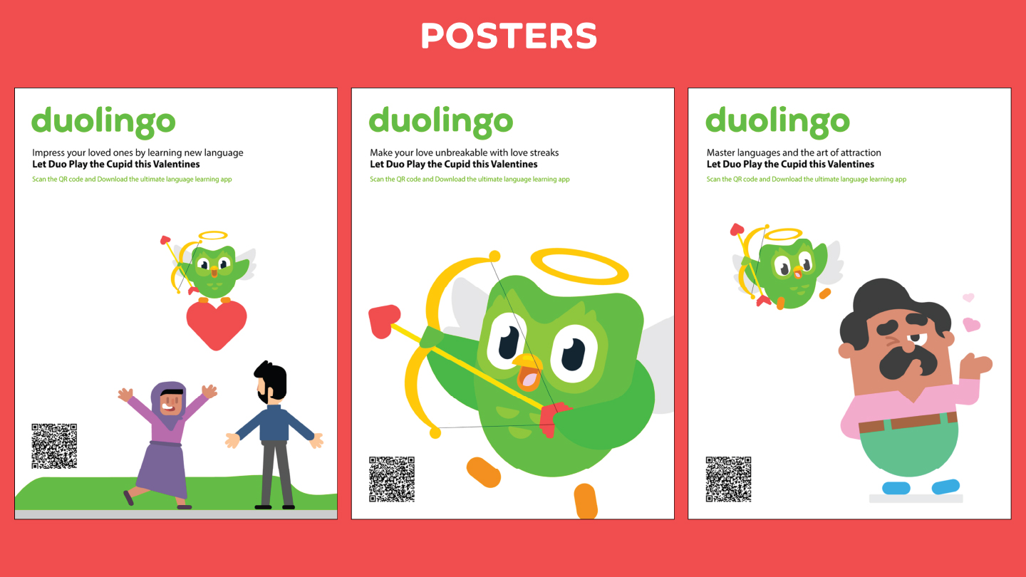 Duolingo Valentine's campaign — opening visual