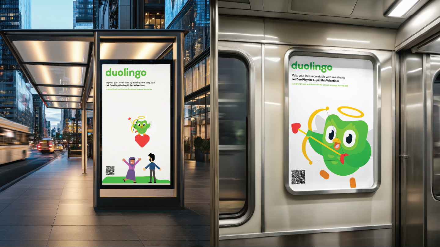 Duolingo Valentine's campaign — slide 8: integrated activation summary