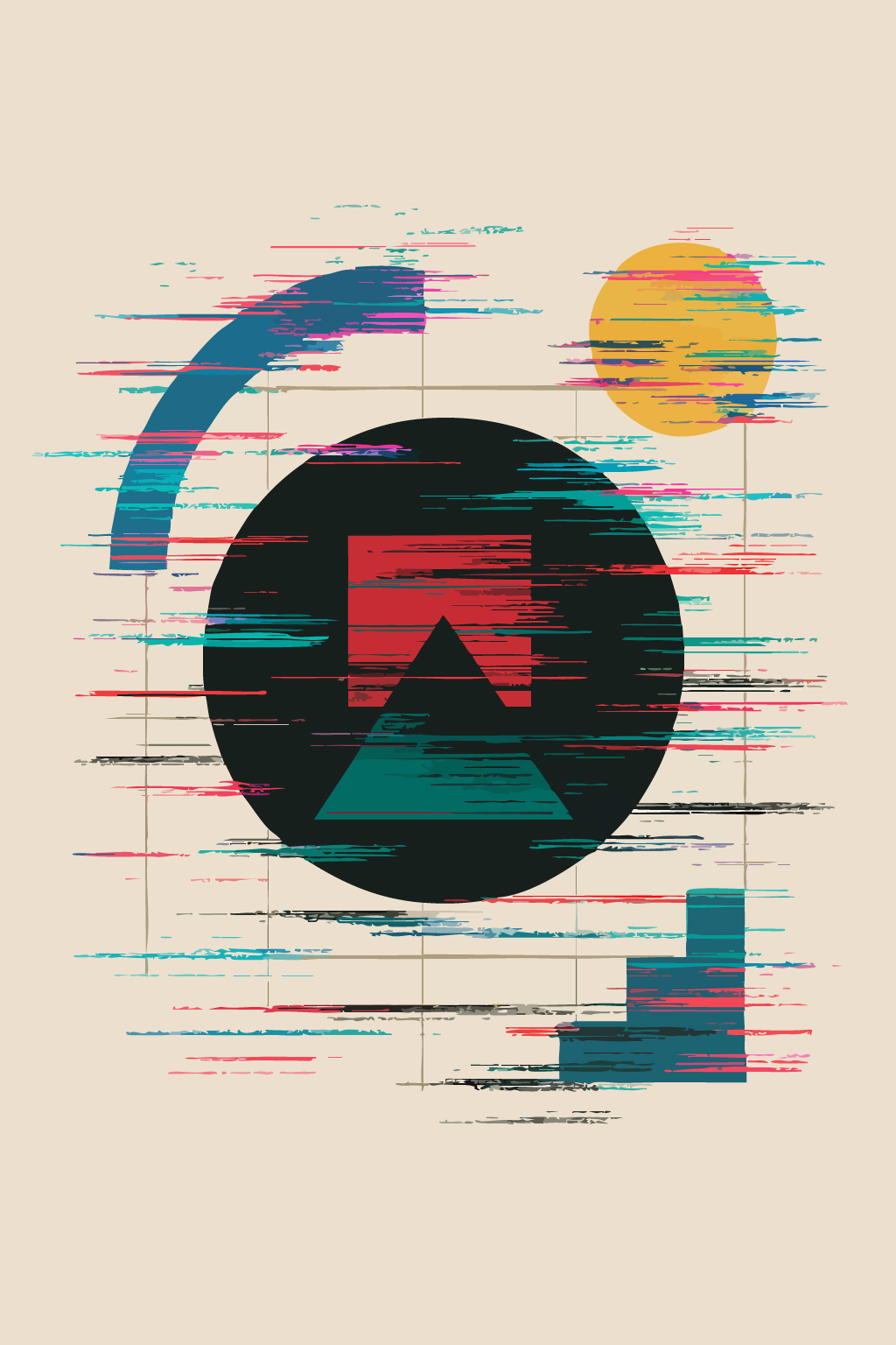 Abstract illustration — geometric glitch study