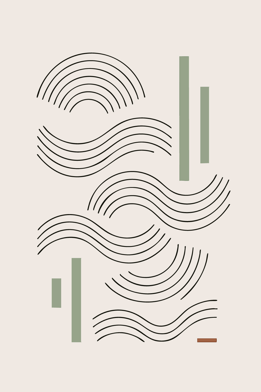 Abstract illustration — rhythmic lines study