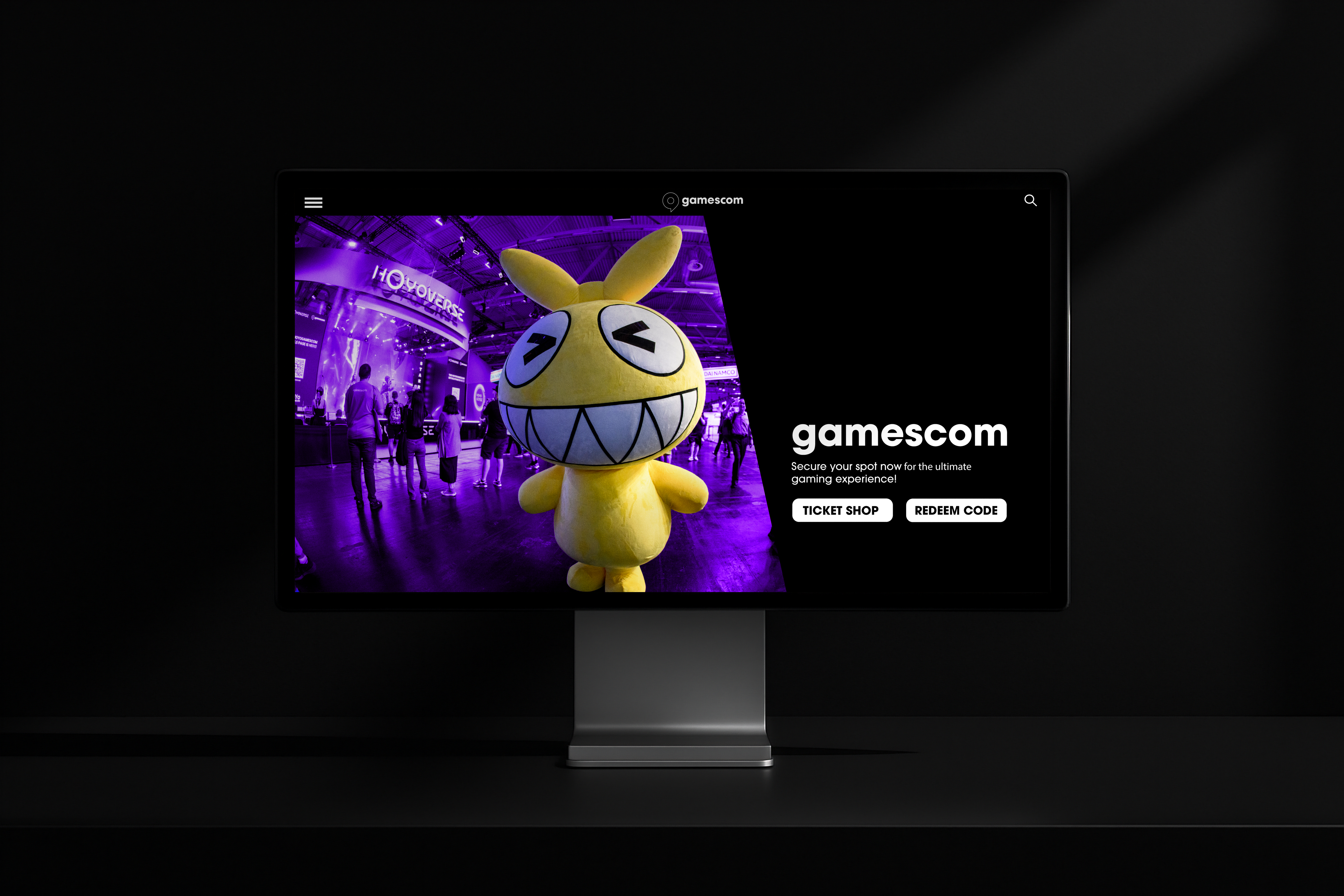 Gamescom 2024 website redesign — desktop browser mockup